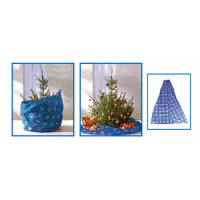 Vianočná deka pod stromček 3v1,modrá HOME