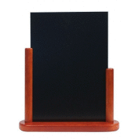 Stolový stojan s tabuľkou 21x30cm, lakovaný Mahagon SECURIT PRO