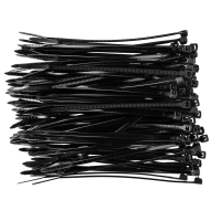 Sťahovacie pásky 2,5 x 100 mm, čierna, 100 ks TOPEX