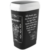 Odpadkový kôš DUAL 50L, coffee s dvojitým otváraním