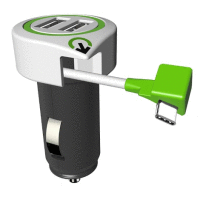 USB nabíjačka do auta "Triple USB Car Charger USB Type C Connector" Q2POWER