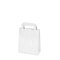 Papierová taška 18+8 x 22 cm biela (50 ks) BIO GASTRO
