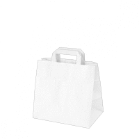 Papierová taška 26+17x25 cm biela (50 ks) BIO GASTRO