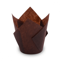 Tulipánový cukrárenský košíček hnedý [100 ks] GASTRO