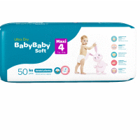 BabyBaby Soft Ultra-Dry Maxi 50ks, 7-18kg
