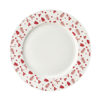 Porcelánový dezertný tanier Pine Red 19 cm AMBITION