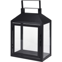 Kovový lampáš BLACK medium24,5x16,5x36 cm