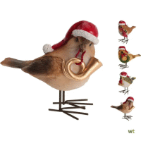 Vtáčik vianočný 12x6x11cm 4 druhy