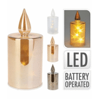 Sviečka LED Metalic 3 druhy