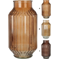 Váza sklenená 23cm 3 druhy WOODLAND