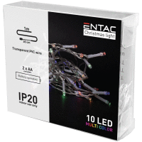 Svetelný reťazec 10 LED Multicolor 1,3m IP20 ENTAC