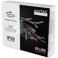 Svetelný reťazec 20 LED Multicolor 2,3m IP20 ENTAC