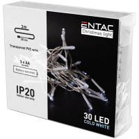 Svetelný reťazec 20 LED light CW 2,3m IP20 ENTAC