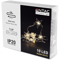 Svetelný reťazec- hviezdy 10 LED WW 1,3m IP20 ENTAC