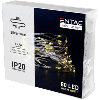Drôtený reťazec 80 LED WW 4,1m IP20 ENTAC