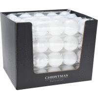 Vianočné gule SET 5X80MM WHITE