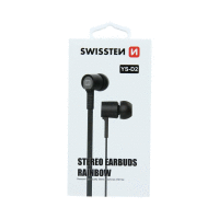 Slúchadlá EARBUDS Rainbow YS-D2 čierna SWISSTEN