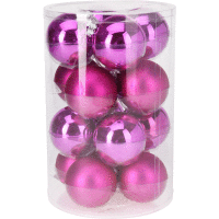 Vianočné gule 16x8cm FUCHSIA sklo