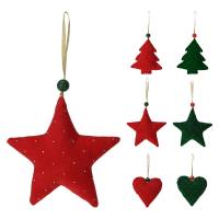 Závesná dekorácia 13cm RED/GREEN 6 druhov