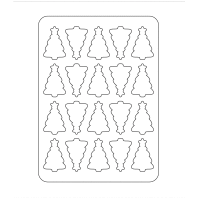 Detail - Forma na laskonky - Vianočné stromčeky 40x29cm (8x5,5cm) Forma na laskonky - Vianočné stromčeky 40x29cm (8x5,5cm)