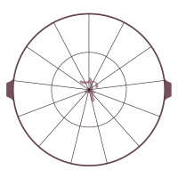 Naznačovač rezu - kruh priemer 26,3cm (13ks)