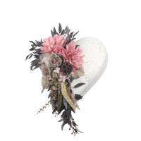 Detail - Aranžmán srdce - ruža, dália Aranžmán srdce - ruža, dália