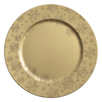 Dekoračný clubový tanier CHRISTMAS GOLD 33 cm AMBITION