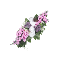 Aranžmán betón s gladiolami, ružami 98cm