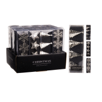 Krúžky na obrúsky XMAS set 4ks SILVER