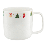 Porcelánový hrnček SCARF 370ml biely XMAS AMBITION