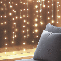 DOT LED svietaci záves, 1,5 x 1,4m, teplá biela
