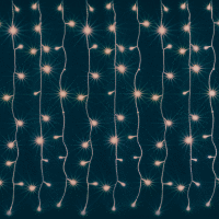 LED svetelný záves 126 LED teplá biela