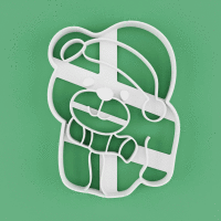 Formička Vianočný Macko s čiapkou 8 x 7,2 cm