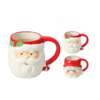 Hrnček 3D SANTA 10cm 350ml, 2 druhy