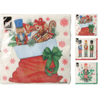 Obrúsky vianočné 33x33cm 16ks/ bal 3 druhy