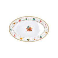 Porcelánový oválny podnos CHRISTMAS Fairy Tale 36,5x25cm AB LINE