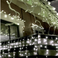 LED svietiaci záves 10m cencúľ 300ks  studených LED HOME