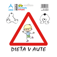Samolepka "dieťa v aute" - veselý chlapec