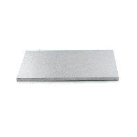 Podnos Decora pevný obdĺžnik - Strieborný 30x40cm