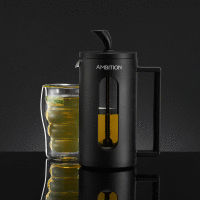 Čierny French Press na kávu a čaj Aaron 800 ml AMBITION