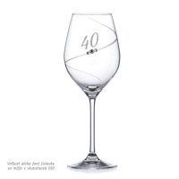 Pohár výročný "40" 470ml COSMIC