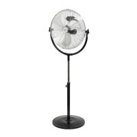 Stojanový kovový ventilátor, 45 cm, 110 W HOME