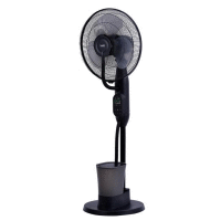 Stojanový ventilátor s parou a diaľkovým ovládačom 75W (40cm) čierny