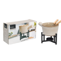 Fondue set porcelán na podstavci 21,5x13x9cm
