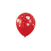 Nafukovacie balóniky "Biele srdiečka" "L" [5 ks] PARTY GASTRO