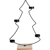 Stojan na čajové sviečky vianočný stromček 38cm