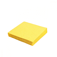 Obrúsky 3-vrstvé, 33 x 33 cm žlté [20 ks] PARTY GASTRO
