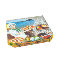 Krabica na pizzu z vlnitej lepenky 33 x 33 x 3 cm [100 ks] GASTRO