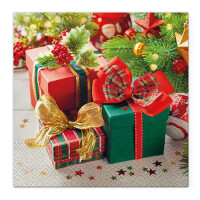 Detail - Sada 20 obrúskov Vianoč. darček 33x33cm PAW Sada 20 obrúskov Vianoč. darček 33x33cm PAW