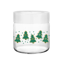 Detail - Nádoba na cukrovinky 585ml Zelené vianočné stromčeky GLASMARK Nádoba na cukrovinky 585ml Zelené vianočné stromčeky GLASMARK